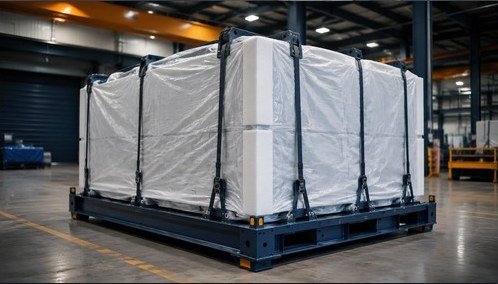 Palletised and shrink-wrapped Aurevia export consignment