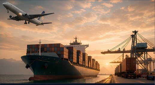 Container vessel and air freight serving Aurevia global logistics