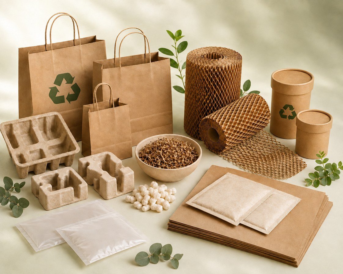 Aurevia recyclable and moulded-fibre sustainable packaging materials